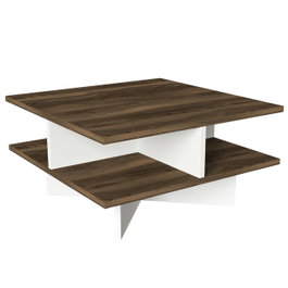 Hanah Home Hamton Mesa de Centro Nogal y Blanco